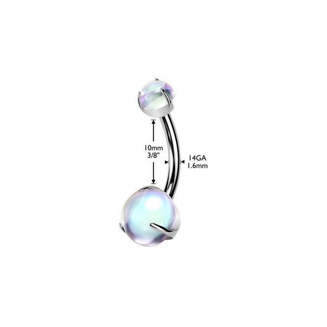 Main Image Lume Crystal Ball Belly Ring
