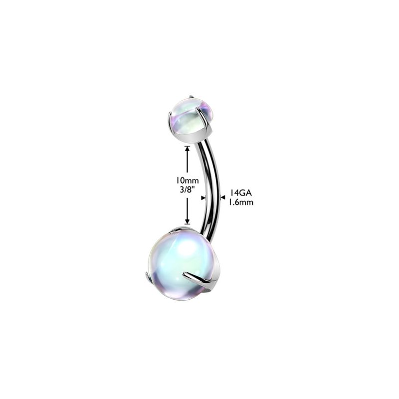 Lume Crystal Ball Belly Ring