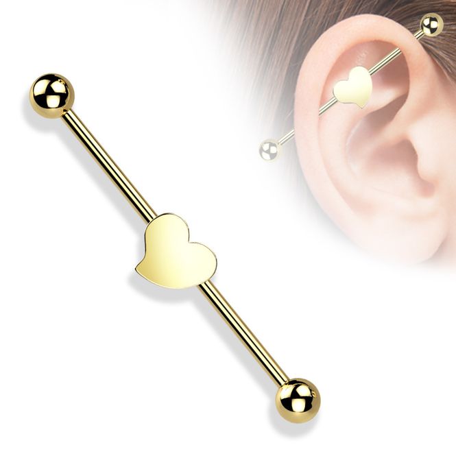 Hovedbilde Heart Industrial Barbell Gold