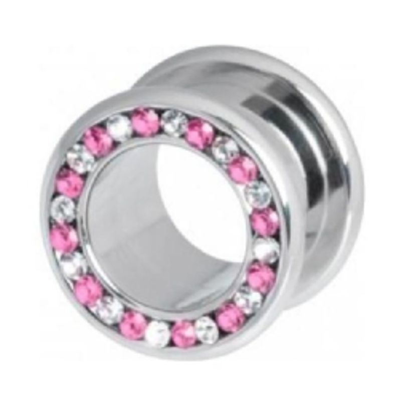 Gem Screw-fit Pink And Crystal 
