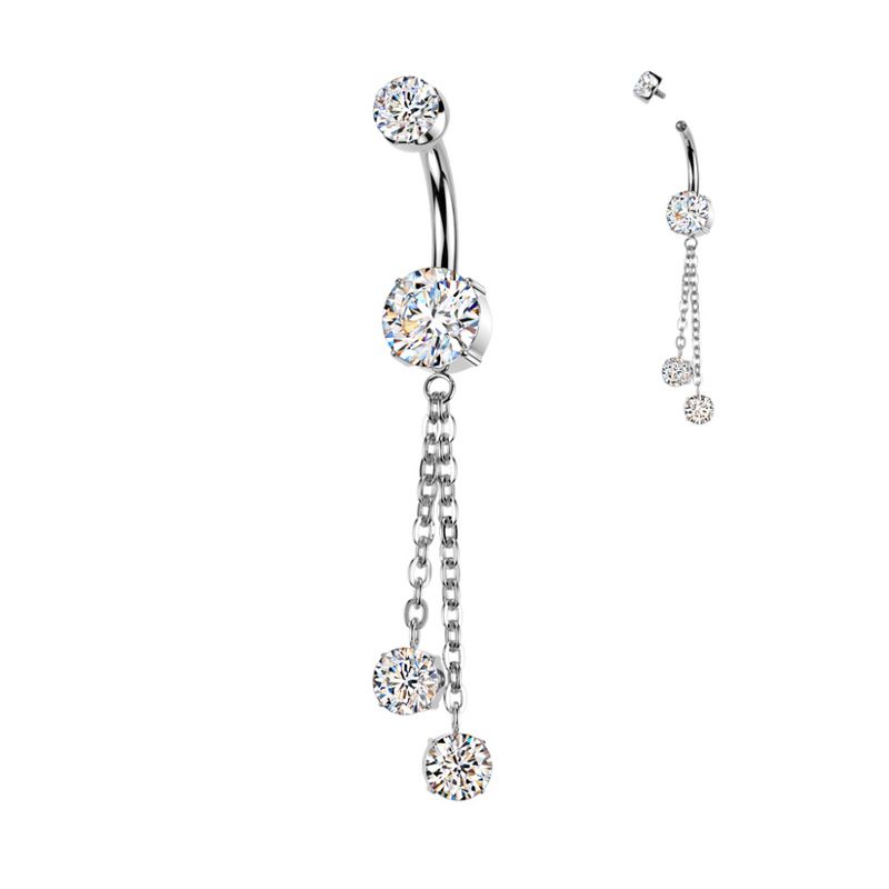 Sara Belly Ring Clear