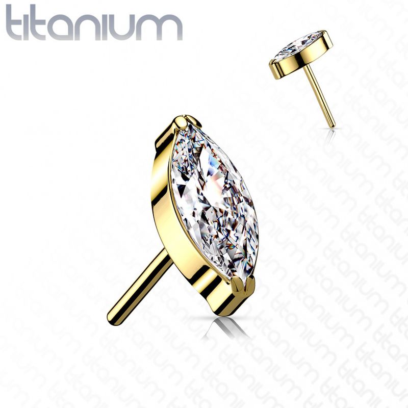 Danielle Push-fit Gold Clear