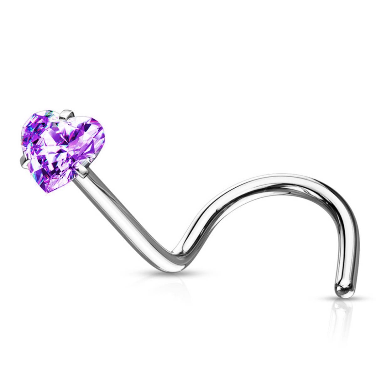 Heart Nose screw Purple
