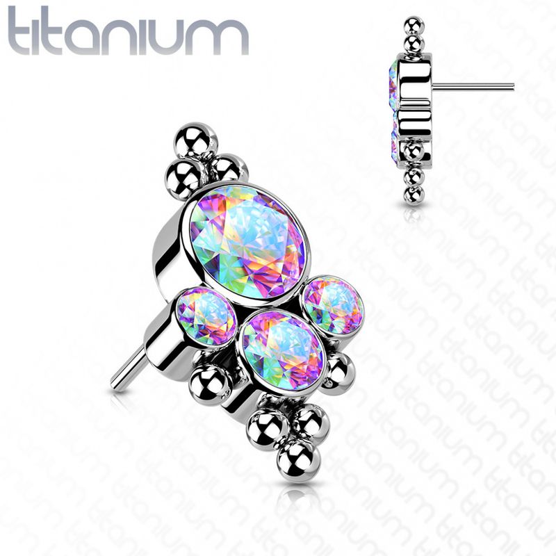 Paw Tiara Push-fit Aurora Borealis