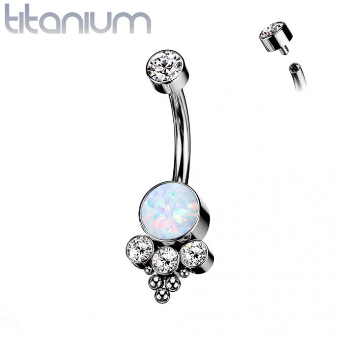 Hovedbilde Lana Belly Ring Opal White