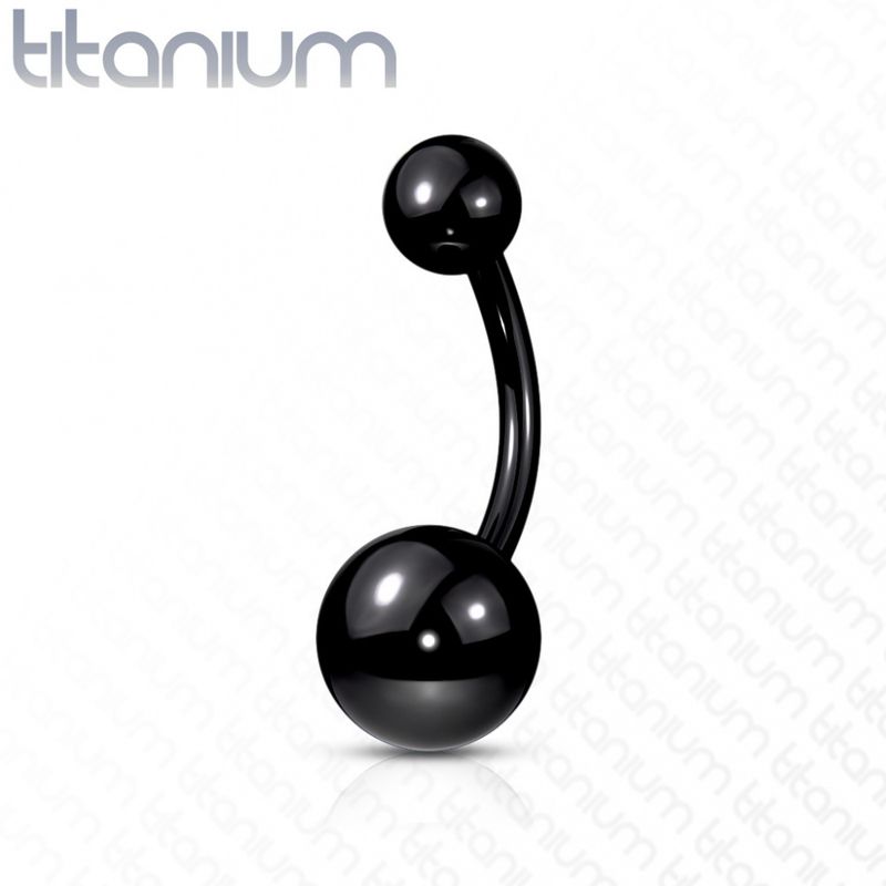 Titanium Belly Ring Bananabell Black