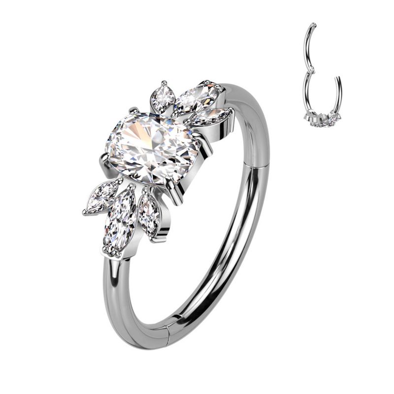 Royalty Hinged Ring Clear