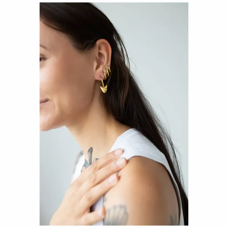 Little Sphynx Hoops Gold