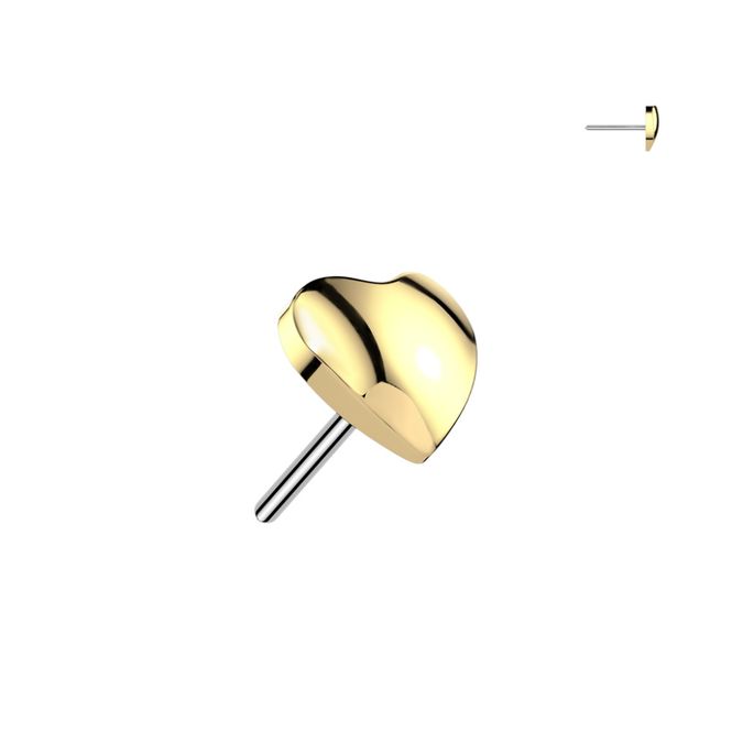 Main Image Cute Heart Push-fit Gold