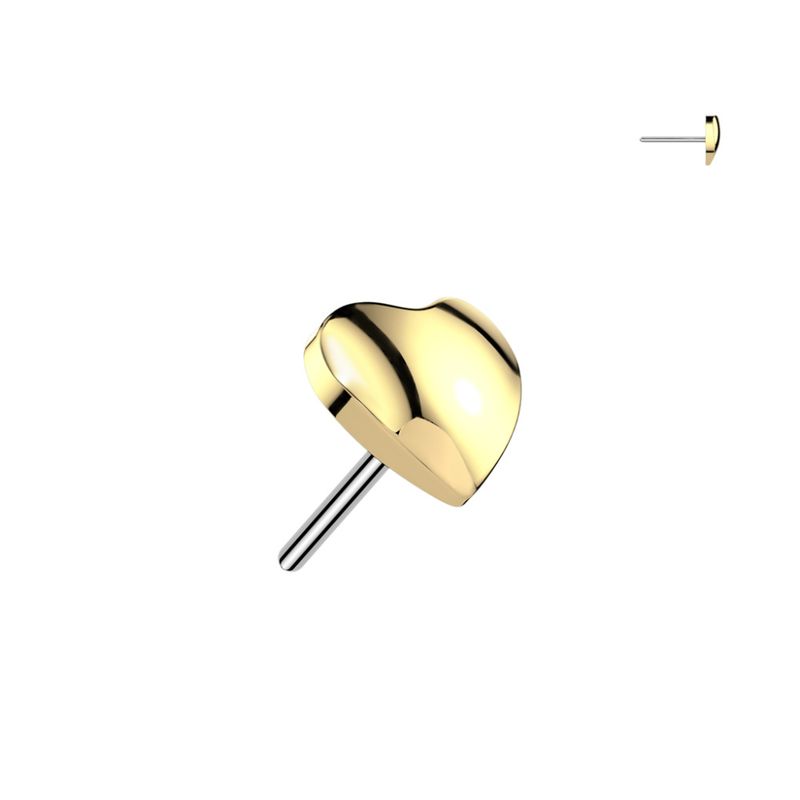 Cute Heart Push-fit Gold