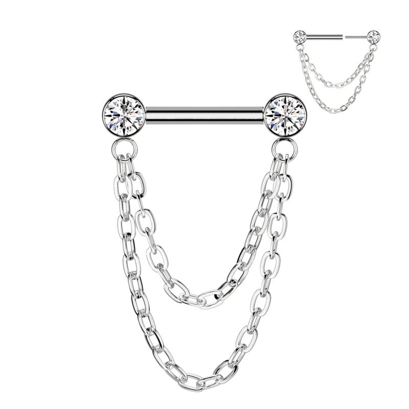 Ania Barbell Front Facing Push-fit Clear