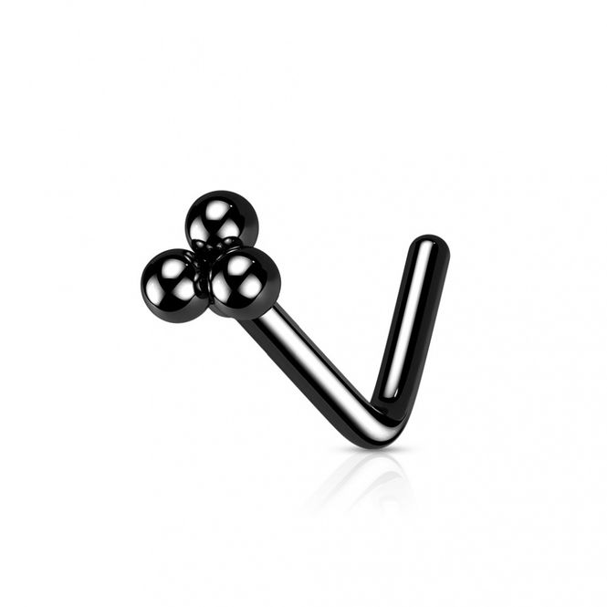Huvudbild Lana Nose Stud L Bend Black