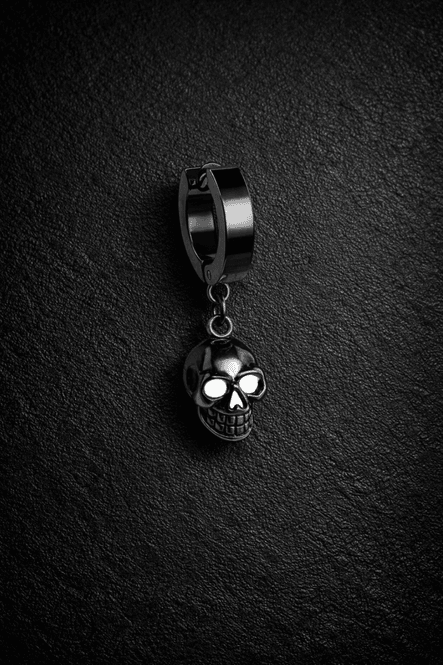 Main Image Hoop Earring Rav Skul Black