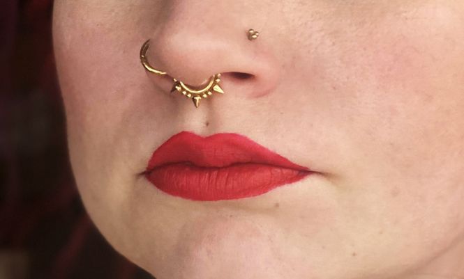 Hoofdbeeld Drac Spikes Hinged Ring Gold