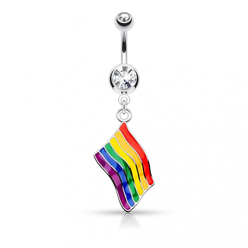 Pride Belly Ring Rainbow Flag