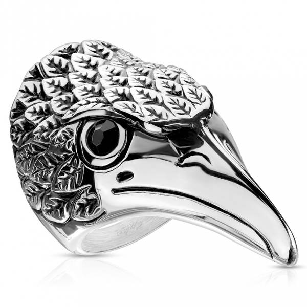 Bilde av Black CZ Eyes Eagle Stainless 