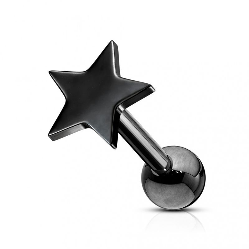 Flat Star Barbell Black