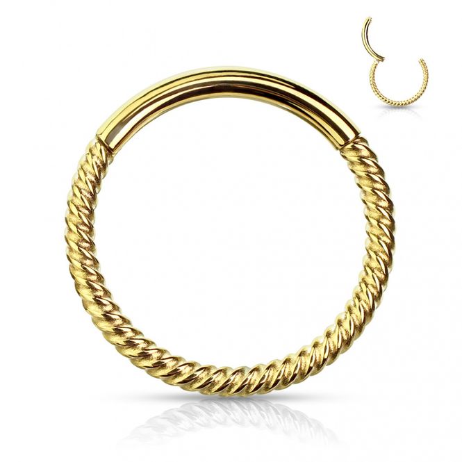 Hovedbilde Braided Hinged Ring Gold
