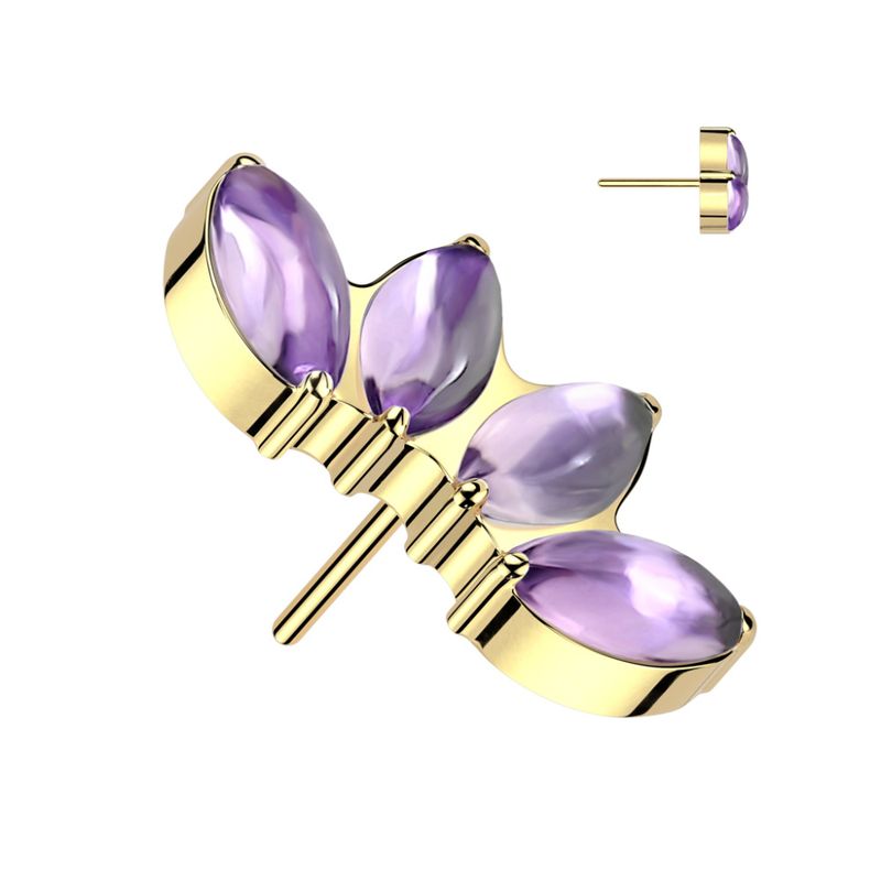 Danielle Fan Push-fit Gold Purple
