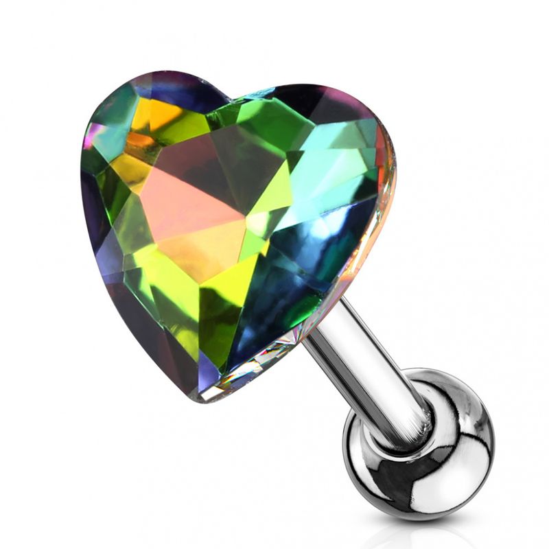 Heart Crystal Barbell Unicorn