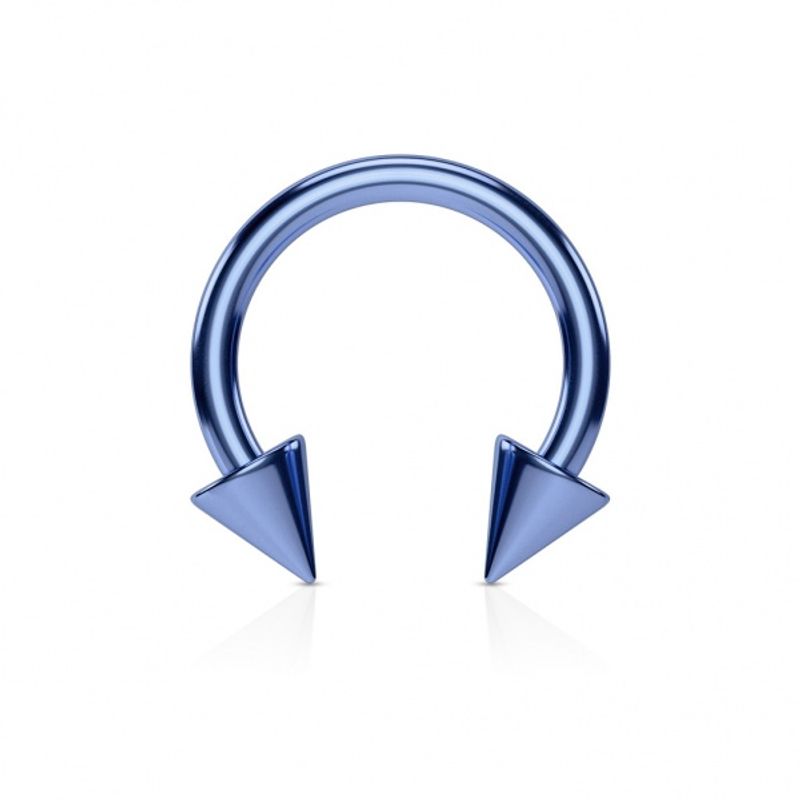 1,2mm Circular Barbell Spikes Blue