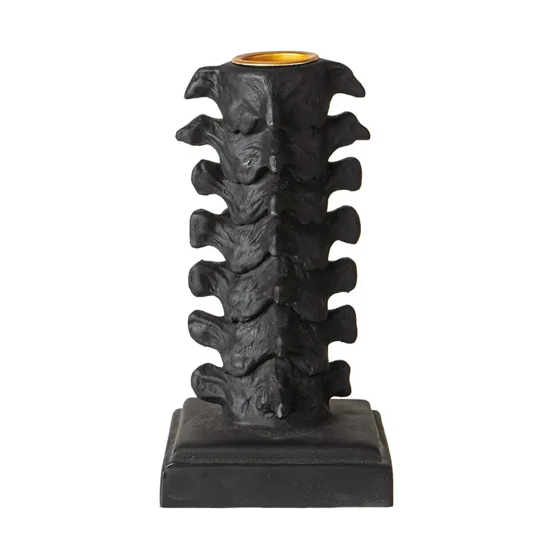 Skull Gothic Vertebrae Candleholder