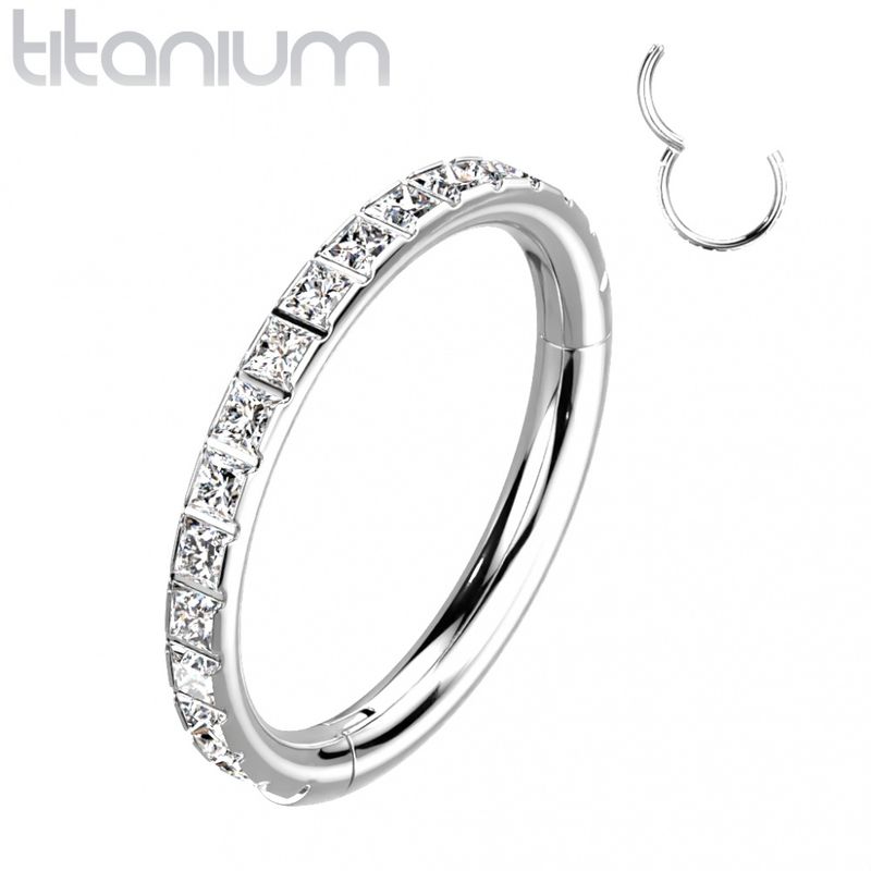 Ezra Titan Hinged Segment Ring Clear