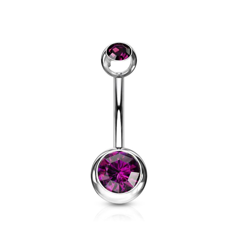 Petite Titanium Belly Ring Purple