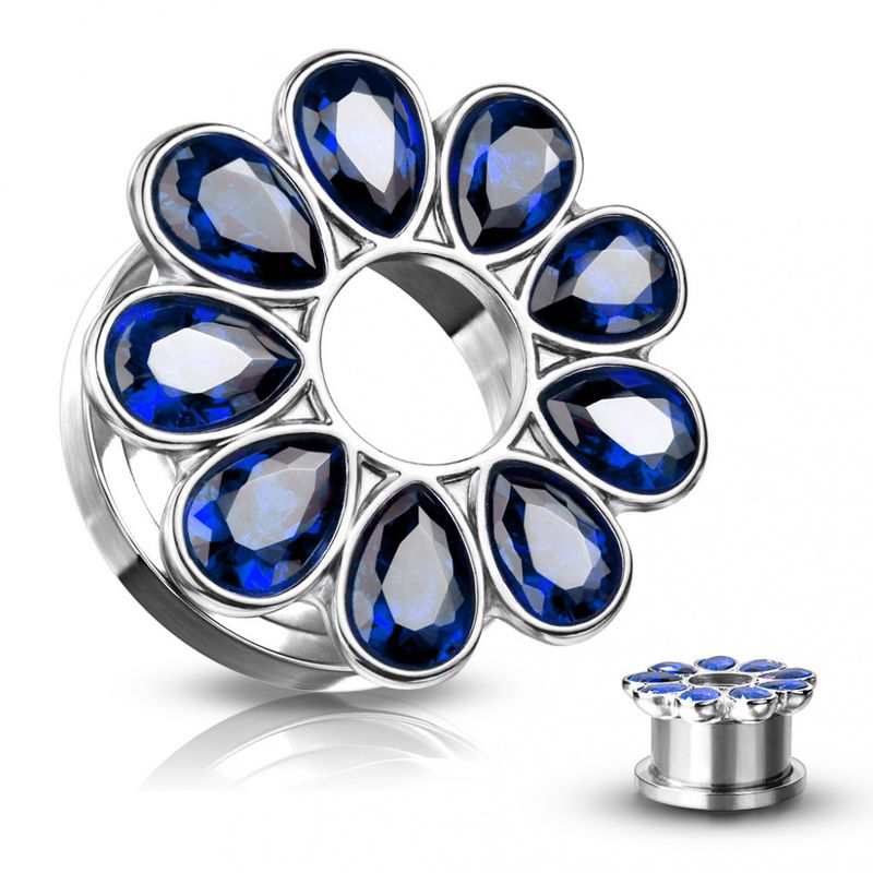 Zircon Set Flower Tunnel Blue