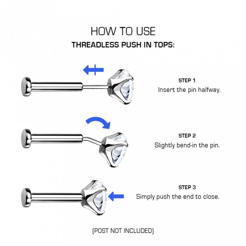 Lynx Chain Dangle Push-fit Gem Clear