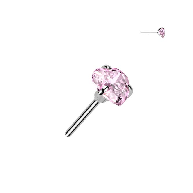Main Image Titanium Heart Push-fit Pink