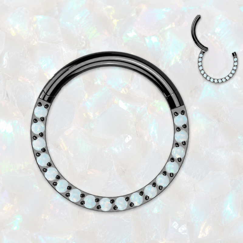 Diana Front Facing Hinged Ring Opal