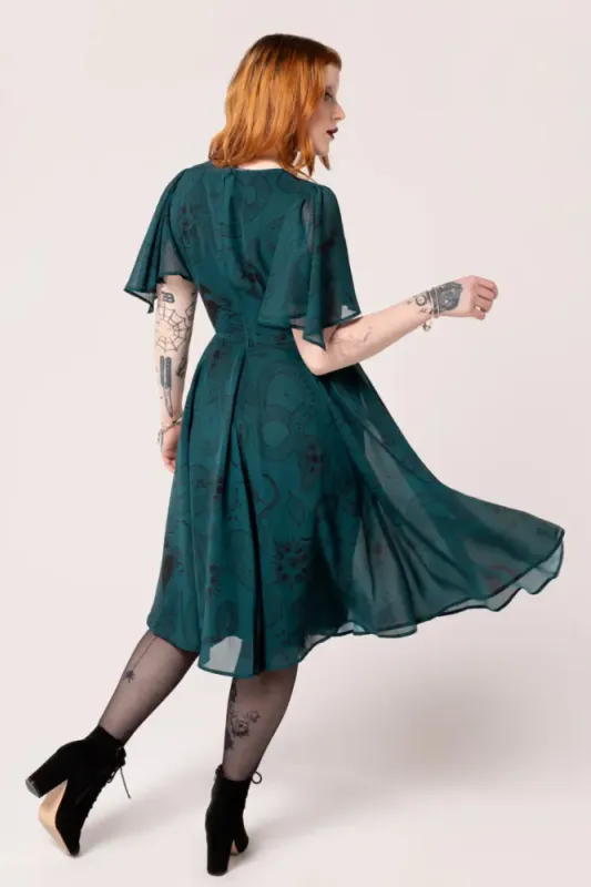 Venom Midi Dress Teal