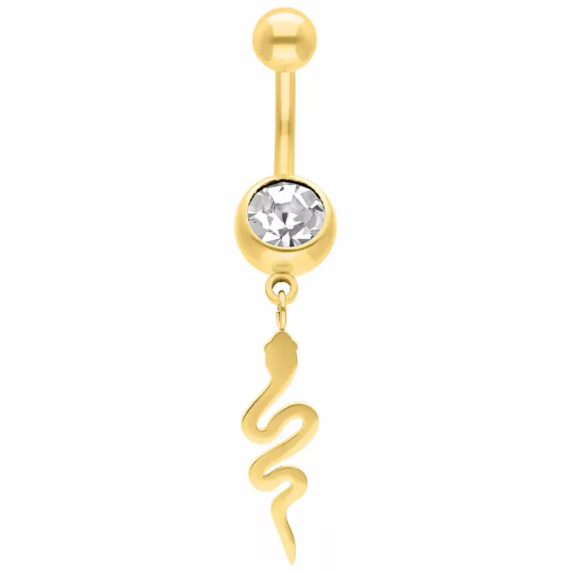 Eves Snake Belly Ring Gold