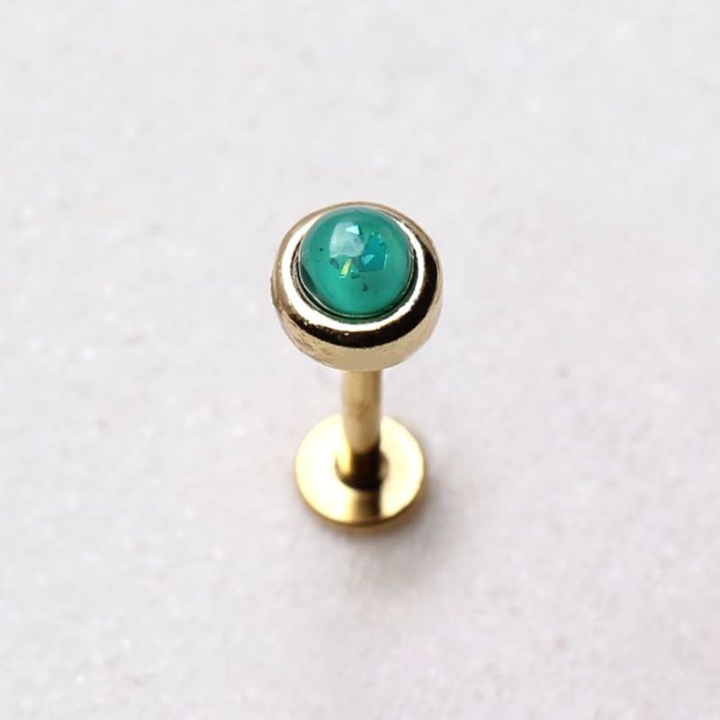 Aurora Green and gold Labret