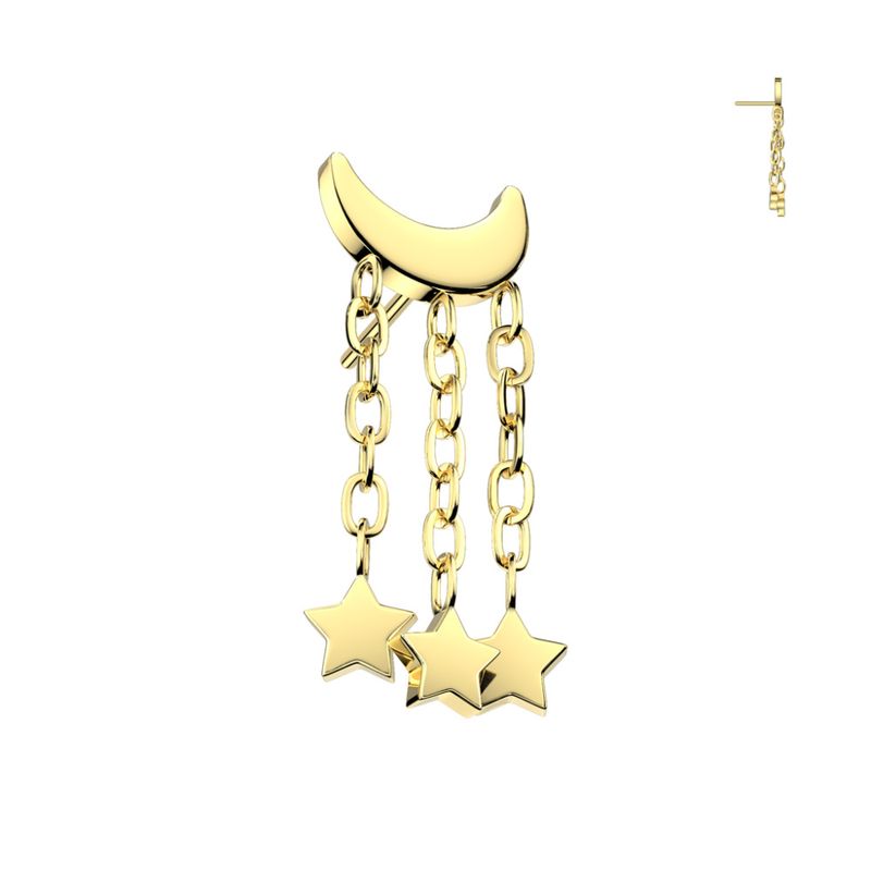 Moon and Stars Push-fit Gold