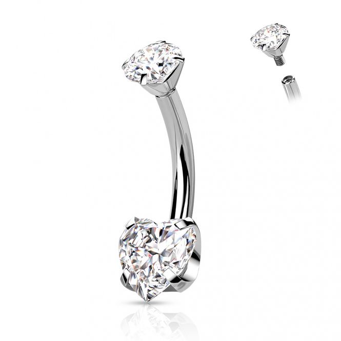 Hovedbilde Titanium Heart Belly Ring
