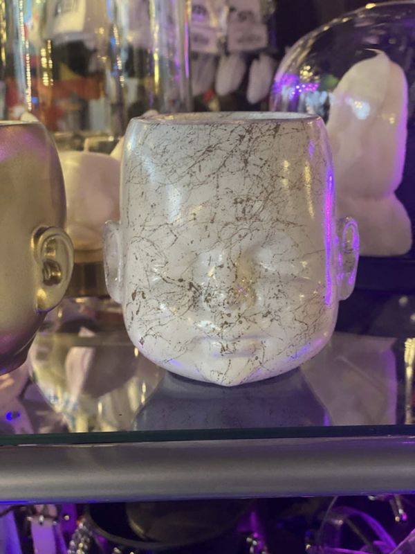 Baby Doll Pot White Marble And Gold