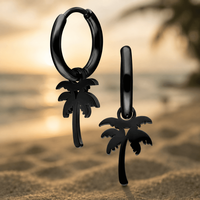 Little Palm Hoops Black
