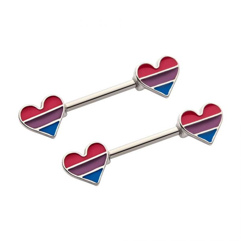 Pride Bisexual Nipple Barbell