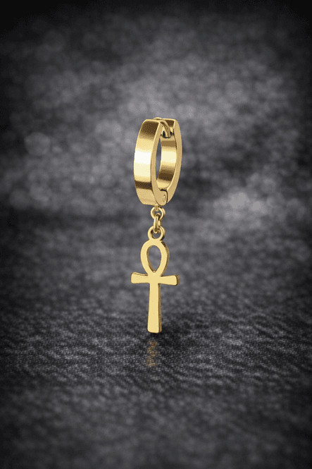 Main Image Hoop Earring ankh Gold