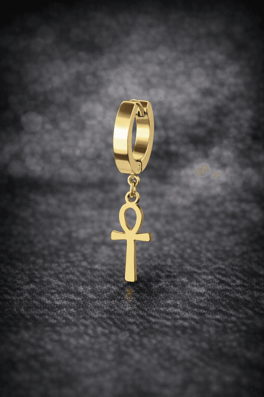 Hoop Earring ankh Gold