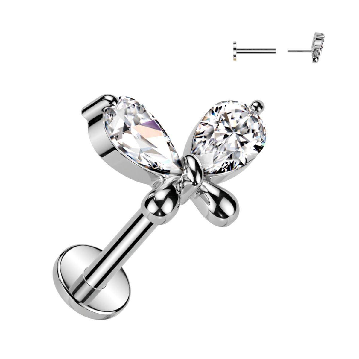 Butterfly Gem Push-fit Labret 