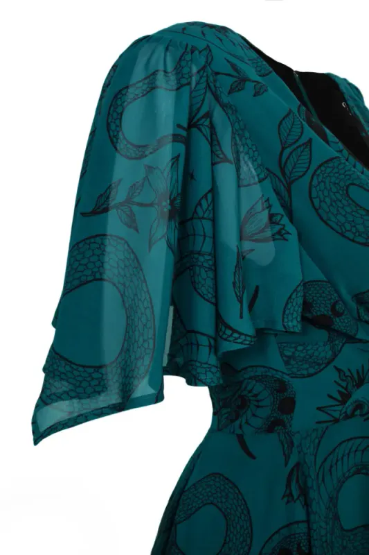 Venom Midi Dress Teal