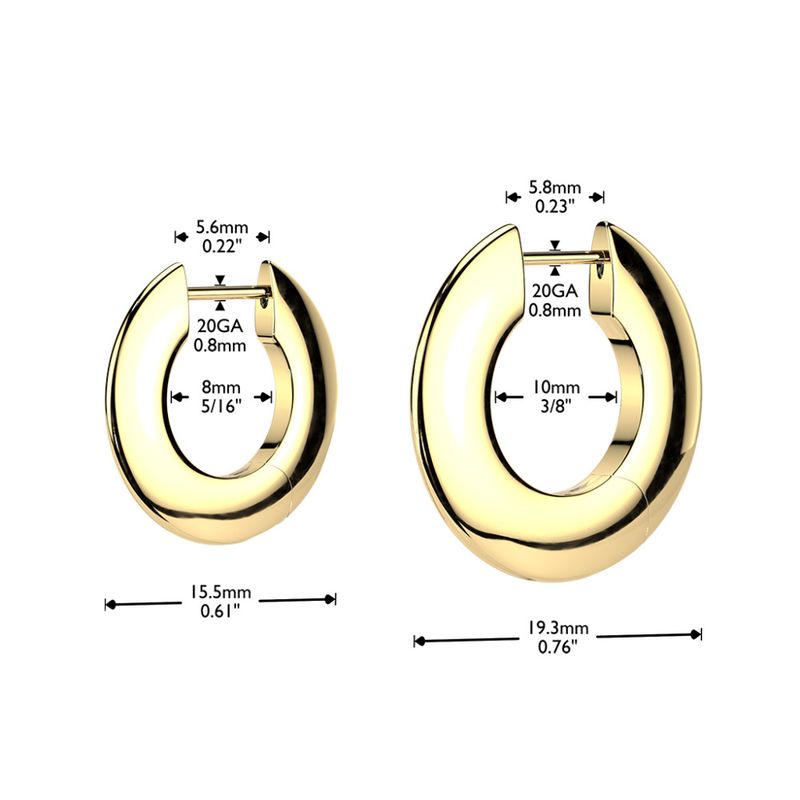 Edge Hoops Earrings Titan