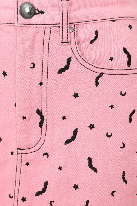 Bat Skirt Pink