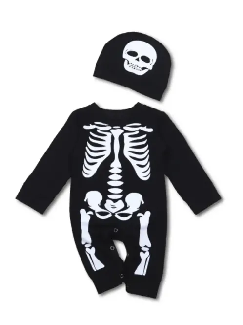 Hovedbilde Skeleton Baby Romper & Hat