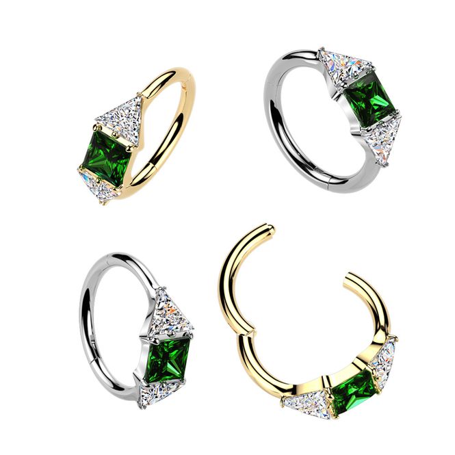 Huvudbild Evelyn Hinged Ring Emerald ...