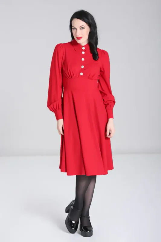 Mia Dress Retro Red