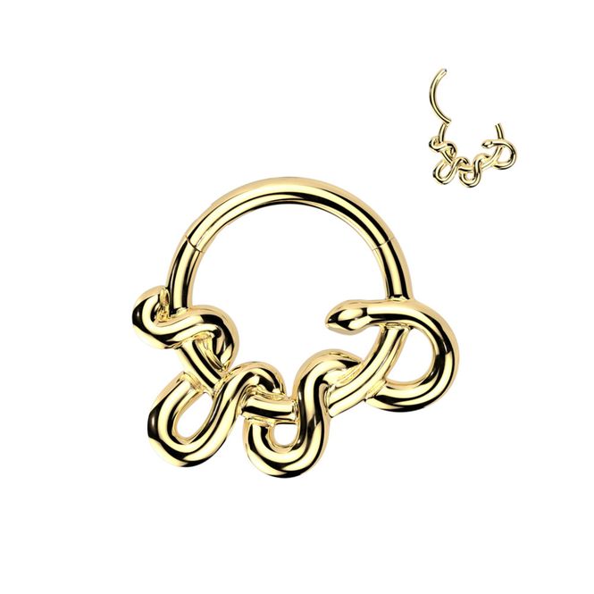 Hovedbillede Lilith Snake Hinged Ring Gold